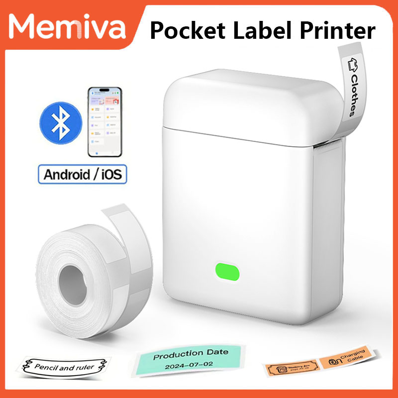 Commercial Photo Printer - เครื่องพิมพ์ฉลากความร้อนแบบพกพา Memiva L12 ไม่ต้องใช้หมึก เครื่องทำสติกเกอร์ขนาดเล็ก คล้ายกับเครื่องพิมพ์