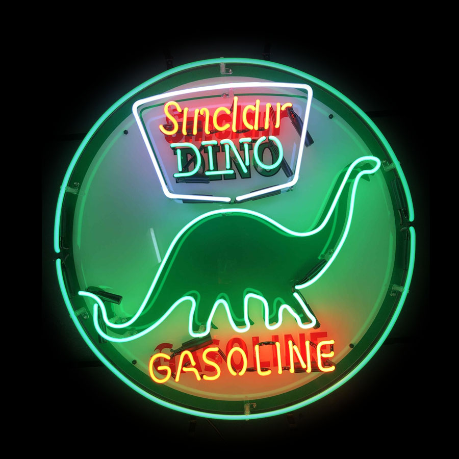 Commercial Printing Icon - ป้ายไฟนีออน Sinclair Dino Gasolin Gas Oil
