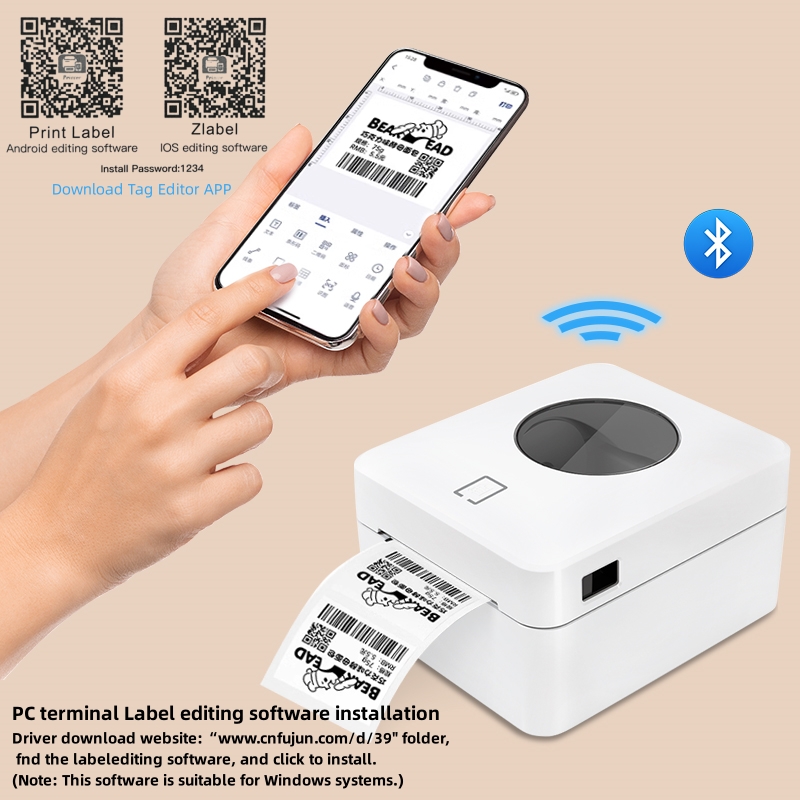 Commercial Printing And Mailing - เครื่องพิมพ์ฉลากความร้อนแบบ POS9250ความละเอียด203dpi สำหรับแพคเกจการส่งไปรษณีย์4x6การพิมพ์บลูทูธและการจดจำฉลากอัตโนมัติ
