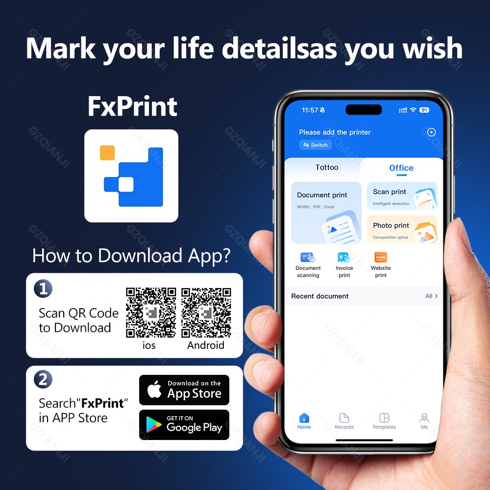 แบบพกพา A4 เครื่องพิมพ์ความร้อ - Commercial Photo Printer บทวิจารณ์และราคา