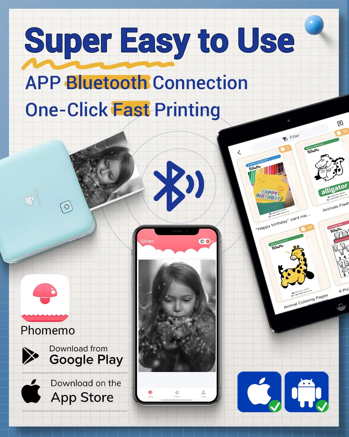 Phomemo เครื่องพิมพ์แบบพกพาขนา - Commercial Photo Printer บทวิจารณ์และราคา