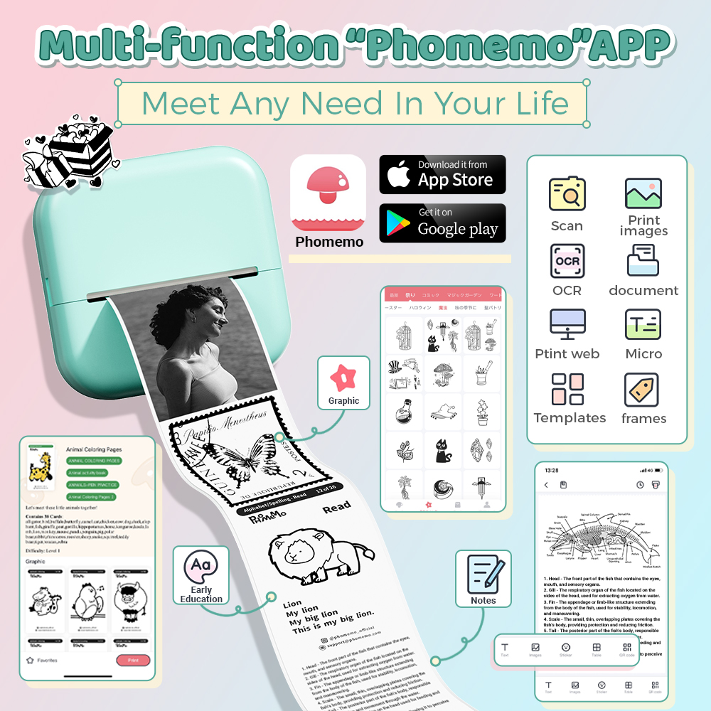 Phomemo เครื่องพิมพ์ความร้อนขน - Commercial Photo Printer บทวิจารณ์และราคา