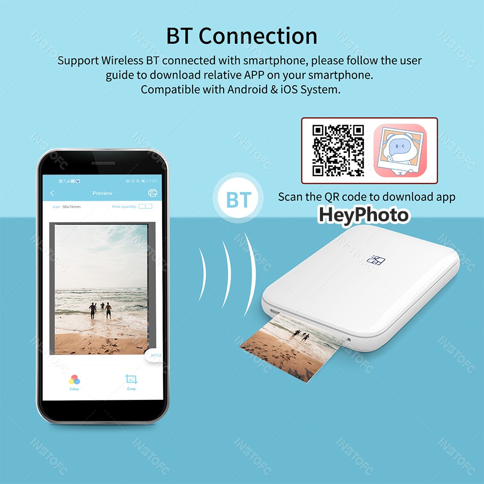MT53 สีภาพแบบพกพาเครื่องพิมพ์โ - Commercial Photo Printer บทวิจารณ์และราคา