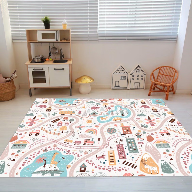 พรมปูพื้นลายการ์ตูนสนามแข่งรถ  - Commercial Road Printing บทวิจารณ์และราคา